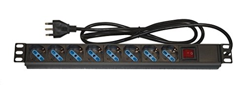 Link Accessori LK10051 accesorio de bastidor Regleta eléctrica - Accesorio de rack (Regleta eléctrica, Negro, 1U, 1,75 m, 19", 250 V)