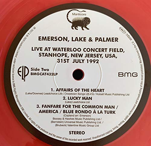 Live at Waterloo Field, Stanhope, New Jersey, USA, (Vinyl Flame Limit)(Rsd 2020) [Vinilo]