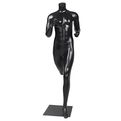 LJHU Maniquí Maniquí de Deporte Negro, Forma de Vestido de Plástico Duradero Realista, Maniquí Completo Fácil de Mover para Tienda de Artículos Deportivos/Tienda de Ropa Deportiva (Size : Woman)