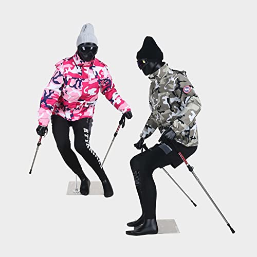 LJHU Maniquí Maniquí del Deporte del Esquí, Forma de Vestido Negro Duradero Resistente, Maniquí Maniquí para Tienda de Artículos Deportivos/Tienda de Ropa Deportiva/Hombre/Mujer (Size : Woman)