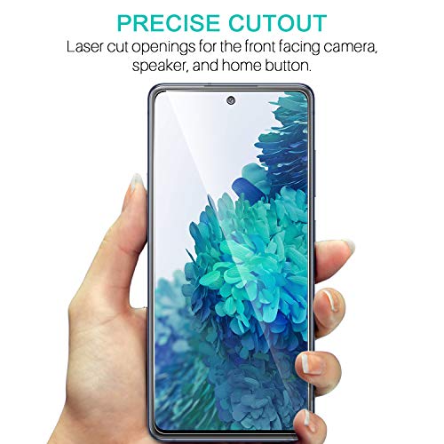 LK Compatible con Samsung Galaxy S20 FE 4G/5G Protector de Pantalla,3 Pack,9H Dureza Cristal Templado, Equipado con Marco de Posicionamiento,Vidrio Templado Screen Protector