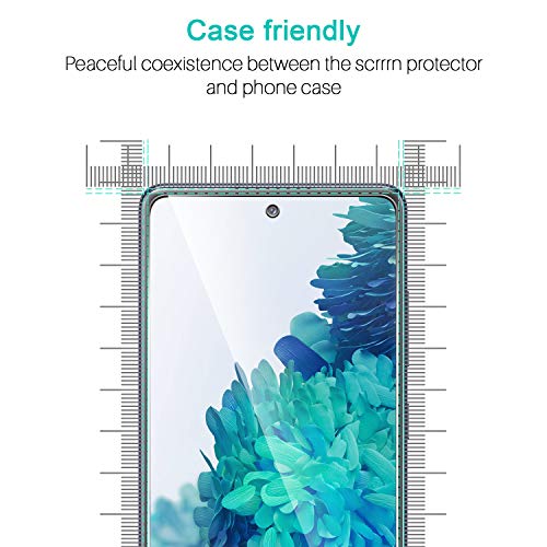 LK Compatible con Samsung Galaxy S20 FE 4G/5G Protector de Pantalla,3 Pack,9H Dureza Cristal Templado, Equipado con Marco de Posicionamiento,Vidrio Templado Screen Protector