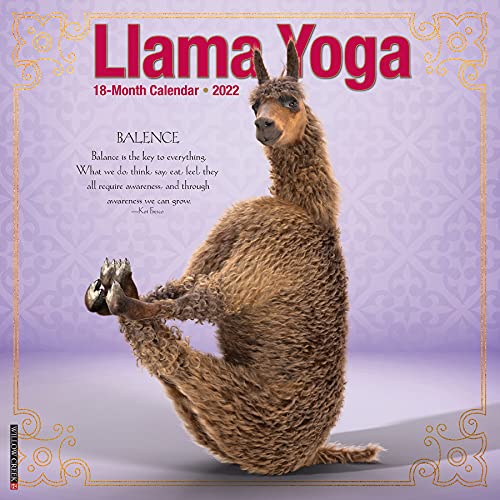 Llama Yoga 2022 Wall Calendar