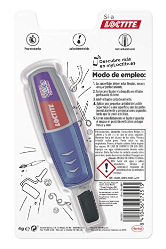 Loctite Super Glue-3 Creative Pen, adhesivo transparente con forma de bolígrafo, pegamento instantáneo y universal antigoteo, fácil de usar y de gran precisión, 4gr