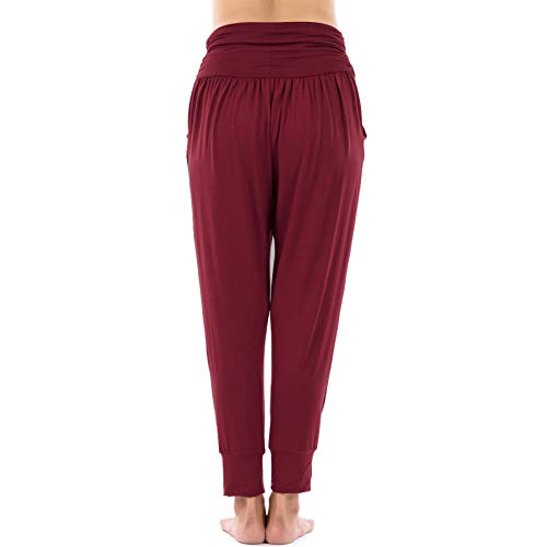 Lofbaz Pantalones de Yoga para Mujer Leggings de Entrenamiento Ropa de Mujer Pantalones Deportivos Ropa Harem Pijamas Gris M
