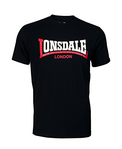 Lonsdale Camiseta Manga Corta Two Tone, Nero, XX-Large