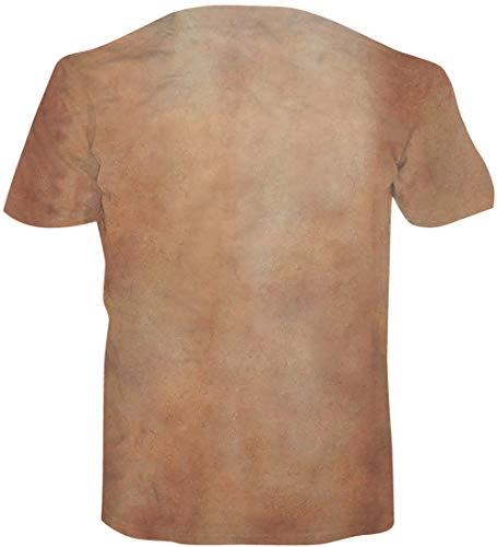 Loveternal Camiseta Divertida 3D Imprimir T-Shirts Músculo Abdominal Gráfico Casual Tops Camisetas de Manga Corta S