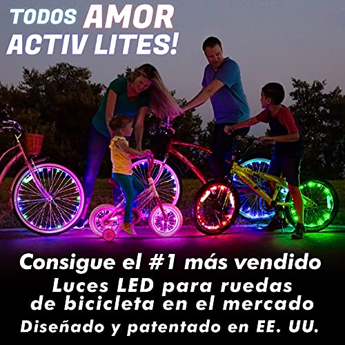 Luces de Bicicleta Activ Life (1 Rueda, patrióticas), Regalos de Fitness para Hombres Que Tienen Todo lo Mejor, Hijo, Hija, Ideas geniales de Regalos para Mujeres