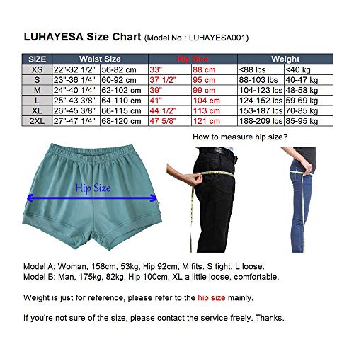LUHAYESA Profesional Iyengar pantalones cortos de yoga de los hombres de las mujeres pantalones cortos elásticos