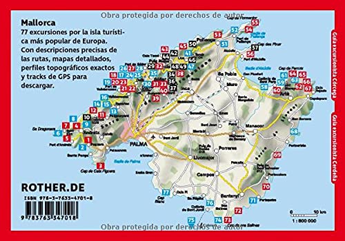 Mallorca, guía excursionista. 70 excursiones. 4ª edición 2016. Castellano. Rother.