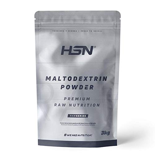 Maltodextrina de HSN | Sin Sabor 3 Kg = 60 Tomas por Envase | 100% Pura Maltodextrina en Polvo | Suplemento Carbohidratos de Alto Índice Glucémico | No-GMO, Vegano, Sin Gluten