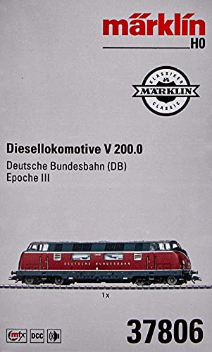 Märklin- Serie V 200.0 Locomotora diésel, Color Escala h0. (37806)