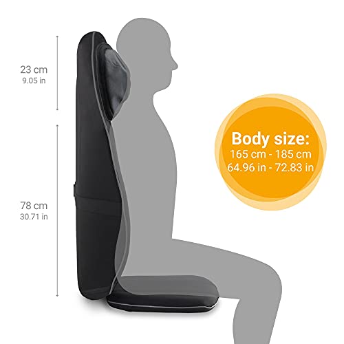 Medisana MCN Pro - Respaldo masajeador Shiatsu, asiento de masaje con vibración, desconexión automática, masaje de cuello regulable, 3 intensidades, función de calentamiento, 48 W, 220-240 V, 50-60 Hz
