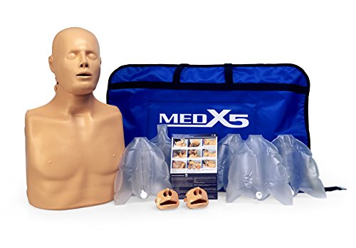 MedX5 (Upgrade 2019) 2in1 Maniquí RCP para Reanimación, Maniquí para prácticas de primeros Auxilios, Maniquí de Reanimación para adultos y niños