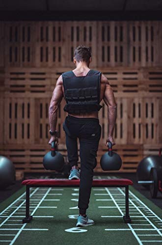 Men's Health POWER Pro Style - Pesa rusa para hombre, perfecta para entrenamientos de HIIT y prácticas funcionales de fuerza y acondicionamiento físico, rojo/negro