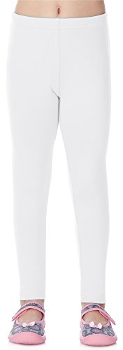 Merry Style Leggins Mallas Pantalones Largos Ropa Deportiva Niña MS10-130 (Blanco, 128 cm)
