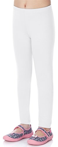 Merry Style Leggins Mallas Pantalones Largos Ropa Deportiva Niña MS10-130 (Blanco, 128 cm)