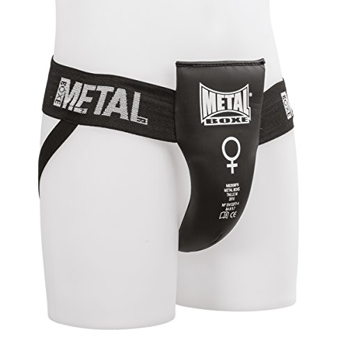 Metal Boxe MB2008F - Protección del abdomen inferior para mujer, color Negro, talla S