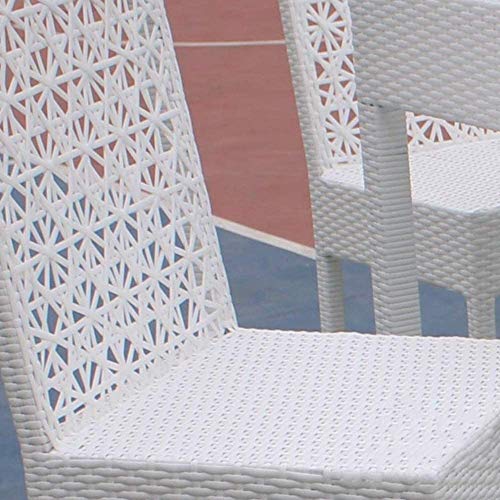 Mhome Material de reparación de ratán tejido de plástico para muebles de jardín al aire libre, kits de reparación de mesa de silla de banco de mimbre duradero (blanco)