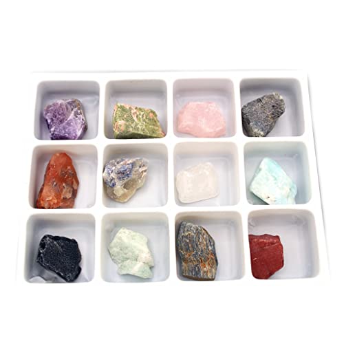 Minerales Crudos Cojea a 12 tipos de Piedras brutos de lithothérapie y de colección