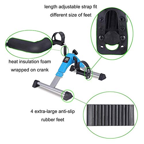 Mini stepper Pedal ejercitador - Ciclo de Escritorio portátil con el monitor LCD - mano, brazo y pierna Venta ambulante Máquinas de ejercicios - Bajo Impacto, plegable ajustable aparatos de ejercicios