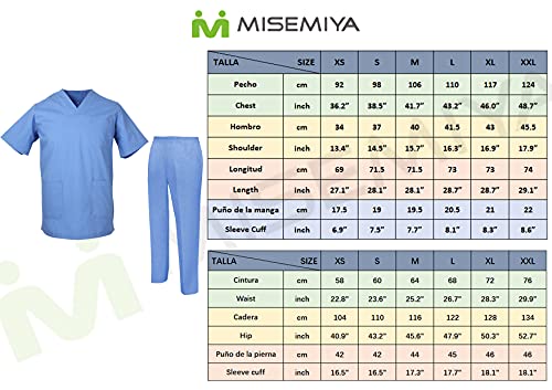 MISEMIYA - Pijamas Sanitarios Unisex Uniformes Sanitarios Uniformes Médicos 817-8312 - L, Casaca Sanitarios 817-2 Blanco