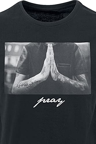 Mister Tee Pray tee Camiseta de Manga Corta, Negro, S (Pequeña) Unisex Adulto