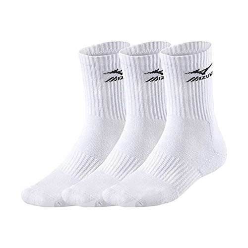 Mizuno Training 3p Socks Medias, Unisex Adulto, White/White/White, M
