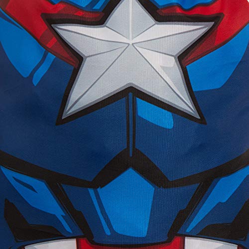 Mochila infantil con cordón para gimnasio, diseño de Capitán América, Blue (Azul) - MNCK13216
