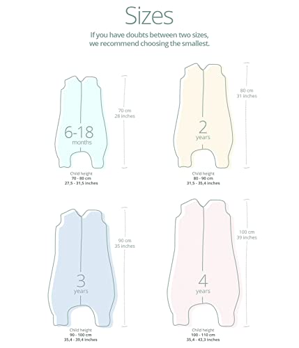 molis&co. Saco de Dormir con pies. 2.5 TOG. 4 años. Ideal para Entretiempo e Invierno. Blue Garden. 100% algodón orgánico (Gots).