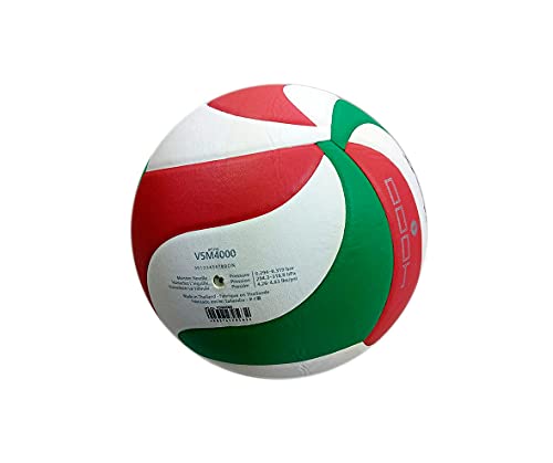 Molten V5M4000-DE - Balón de competición, Color Blanco, Verde y Rojo