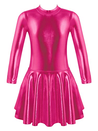ZEDDG Vestido Patinaje artistico Vestido de Danza Ballet para Niña Maillot  de Patinaje Artistico Mujer Vestido Brillante de Gimnasia Ritmica Ropa de Baile  Niña,Pink-L : : Moda