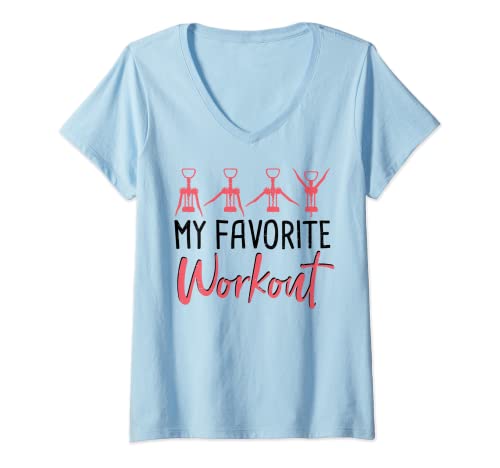 Mujer Ejercicio: My Favorite Workout - Rutina de ejercicio Camiseta Cuello V