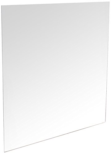 Mungai Mirrors Espejo acrílico, de plástico, con Forma Cuadrada, de Color Plateado y de 45 cm