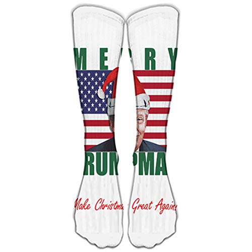 N / A 3 pares de calcetines de Presidente Donald Trump unisex con estampado divertido para adultos, calcetines casuales 3D para hombre, calcetines de Navidad, de hip hop, 6, longitud 40 cm