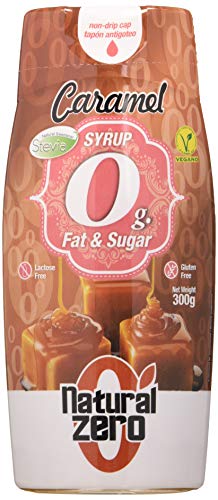 Natural Zero Sirope 0 Calorías-Sin Grasas-Sin Azúcar-300 gr Syrup Caramelo, 1 Unidad (Paquete de 1)
