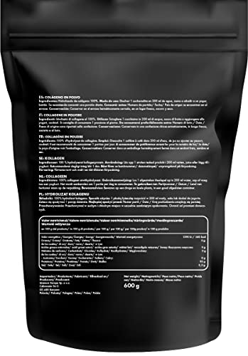 Nature Diet - Colágeno en polvo 600 g | Hidrolizado | Sin sabor | Péptidos de colágeno | Fuente de Proteína