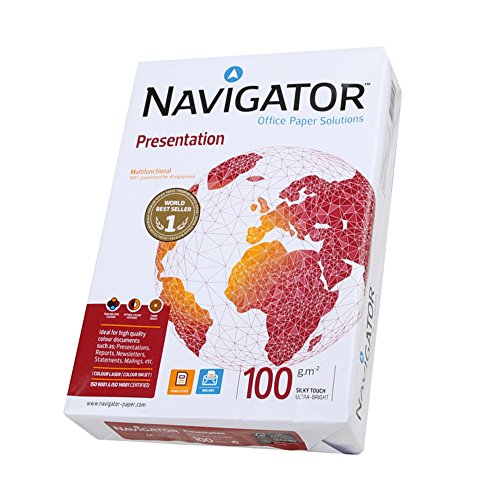 Navigator Presentation, Papel Multifunción, A4, 100 g/m2, 500 Hojas, Blanco