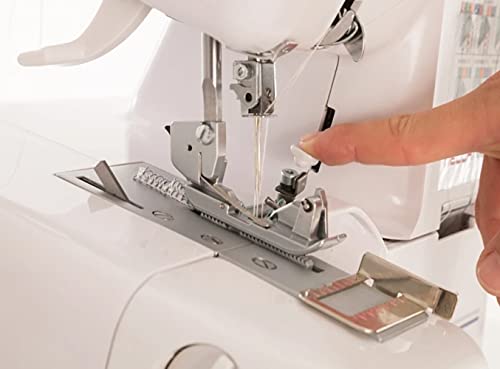 Necchi Máquina de coser, interior de aluminio fundido, carcasa de ABS, blanco y Regular N183