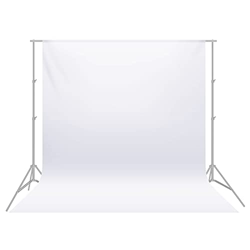 Neewer - Telón de Fondo para Estudio Fotográfico, Vídeo y Televisión, 100% Muselina Pura, Color Blanco, Medidas 6 x 9 pies /1.8 x 2.8 metros, Incluye únicamente el Fondo