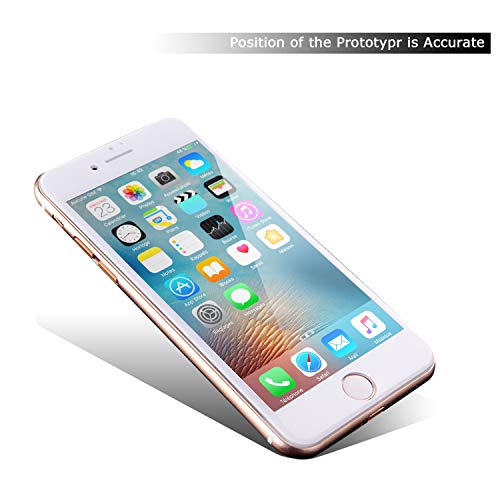 NEW'C Protector de Pantalla de Cristal blindado, Compatible con iPhone 7 y iPhone 8 y iPhone SE 2020 (4.7"), 3D, dureza 9H, 0,33 mm, Ultra Transparente, Protector de Pantalla HD