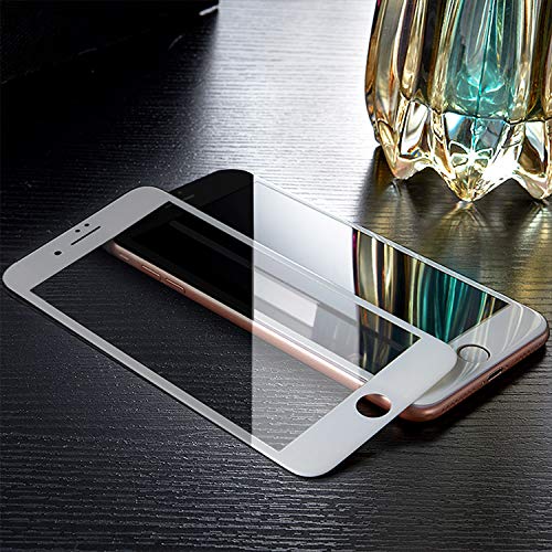 NEW'C Protector de Pantalla de Cristal blindado, Compatible con iPhone 7 y iPhone 8 y iPhone SE 2020 (4.7"), 3D, dureza 9H, 0,33 mm, Ultra Transparente, Protector de Pantalla HD