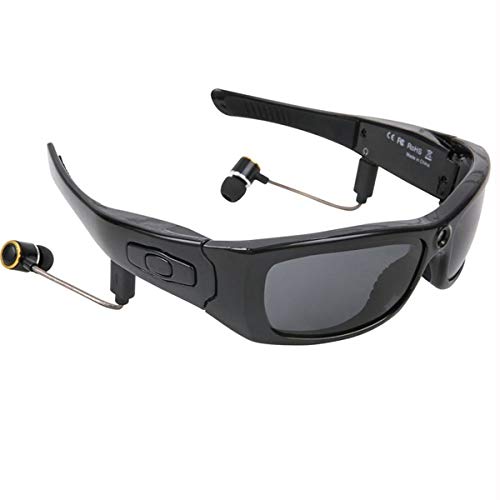 NewZexi Deportes Multifuncionales Gafas de Sol Gafas Bluetooth Cámara HD 1080P Mini DV Grabadora de Vídeo Auricular Bluetooth Reproductor de MP3 Gafas para Conducir Ciclismo Esquí Exterior Deporte