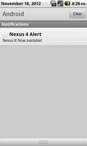 Nexus 4 Stock Alert