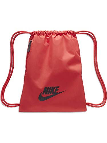 NIKE Heritage Gym Sack - Saco de deporte unisex para adulto, color Pista Rojo/Rojo Pista (Gris Oscuro), tamaño MISC