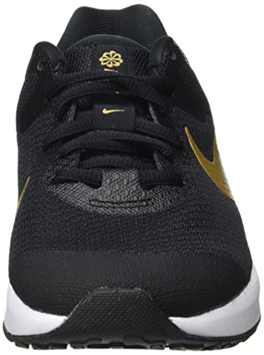 Nike Revolution 6 Nn (GS), Zapatillas Deportivas, Black Mtlc Gold White, 38 EU