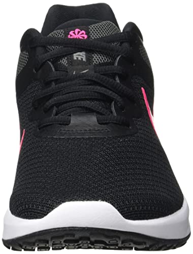 Nike Revolution 6, Road Running Shoe Mujer, Black/Hyper Pink-Iron Grey, 38 EU