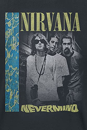 Nirvana Nevermind Deep End Hombre Camiseta Negro M, 100% algodón, Regular