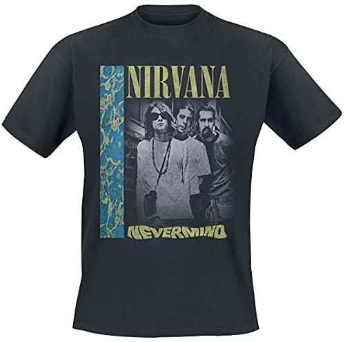 Nirvana Nevermind Deep End Hombre Camiseta Negro M, 100% algodón, Regular