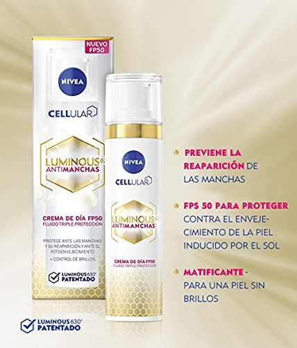 NIVEA Cellular LUMINOUS 630 Pack Antimanchas Tratamiento Avanzado, set de regalo con sérum facial (1 x 30 ml) y crema de día (1 x 40 ml) para una piel uniforme y luminosa